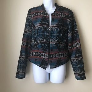 Black Rainn Aztec Print Jacket Blazer Small